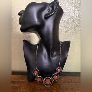 Paparazzi Jewelry Orange and Silver necklace